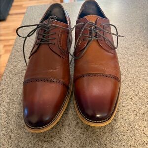 Stacey Adam’s Men's Brown Leather Dress Shoes, Luke new condition